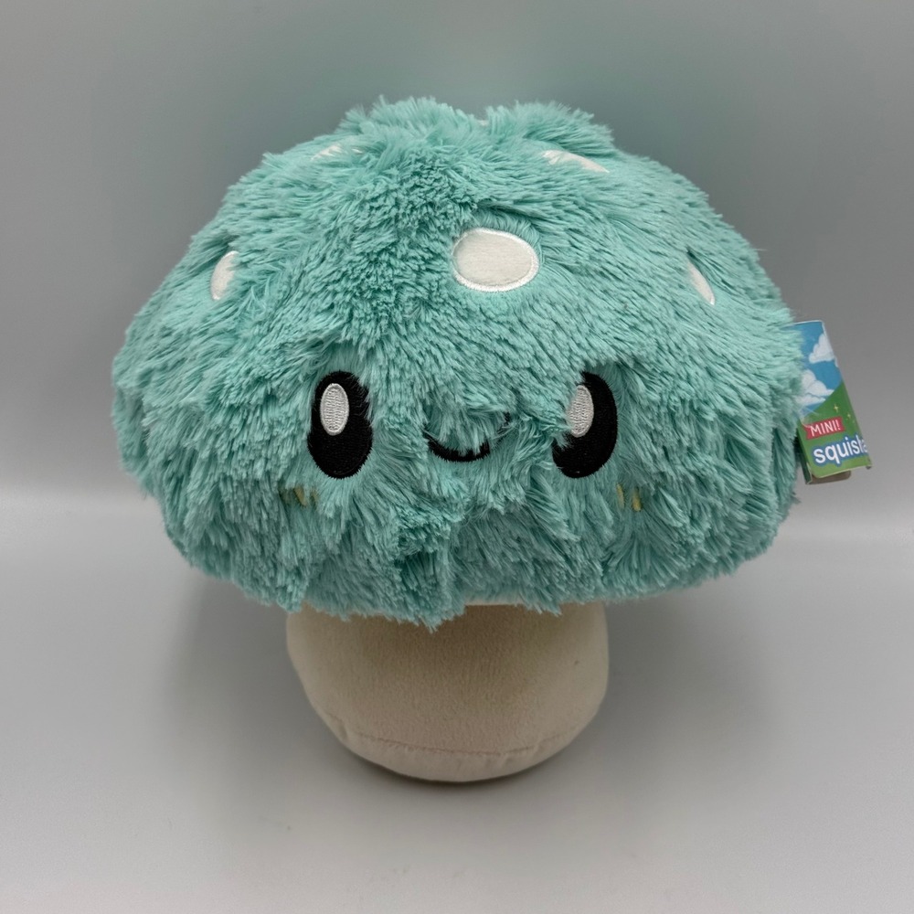 Squishable Mini Turquoise Mushroom Plush Teal Stuffed Toy 9 Inch NWT - Picture 1 of 8